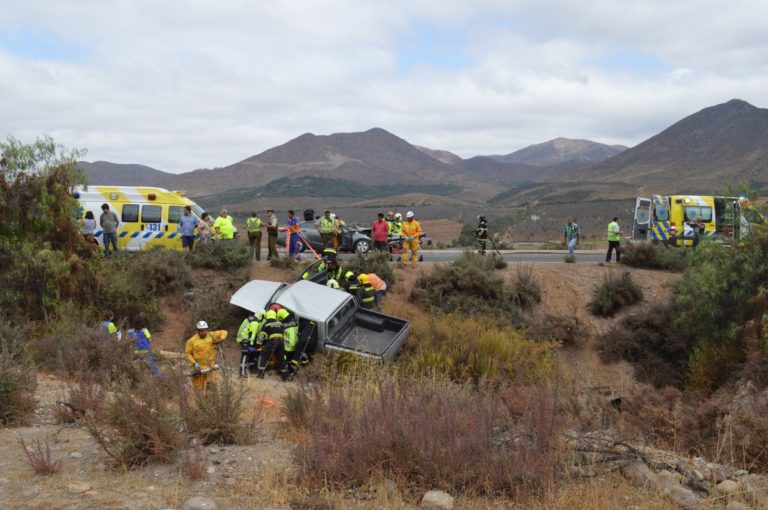 Accidente en ruta D-43 deja tres heridos de consideración