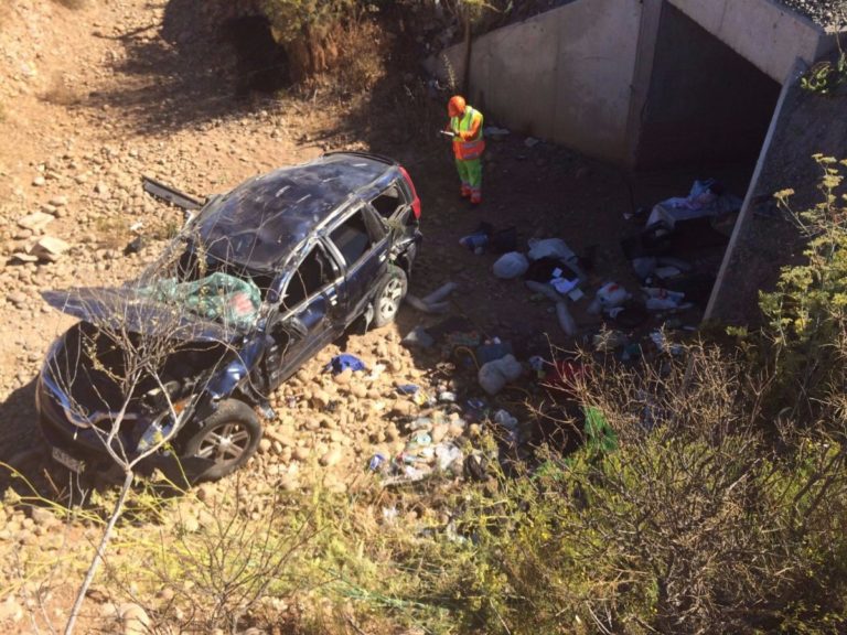 Dos heridos leves deja accidente vehicular ocurrido a la altura de Cerrillos de Tamaya