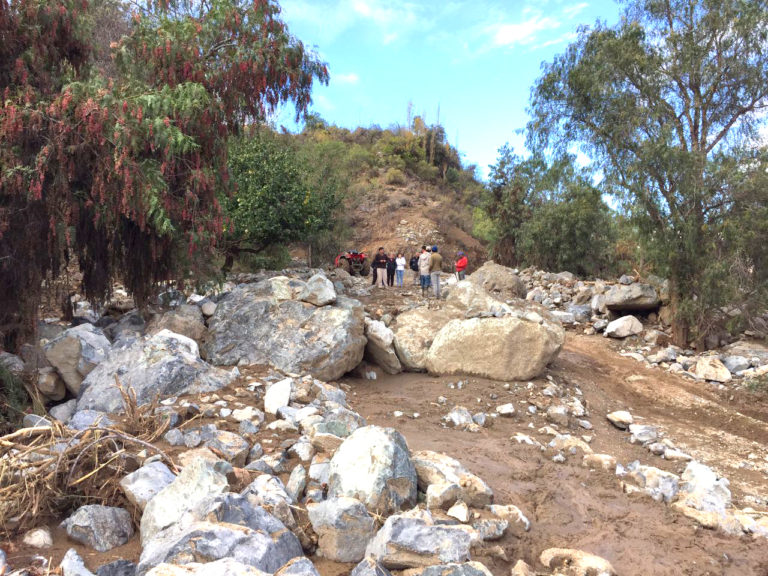 Derrumbes, rodados y caminos cortados son parte del panorama que dejaron en diversas comunas del Limarí las fuertes precipitaciones de hace unos días.