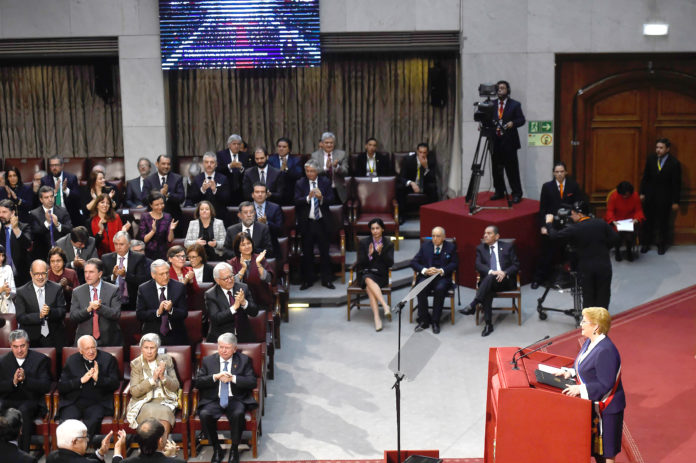 La última cuenta pública de su gestión expuso este jueves la Presidenta Michelle Bachelet ante el Congreso pleno.