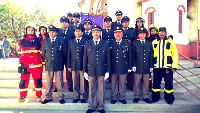 Algunos de los voluntarios que pertenecen a las 5ta Compañía de Bomberos Sotaquí