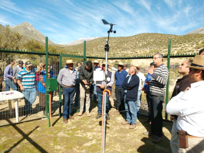 Con la instalación de la estación meteorológica en Combarbalá, los productores de la zona podrán contar con datos in situ del clima para planificar su producción.