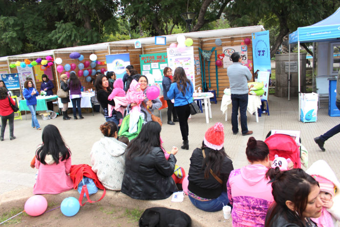 La actividad que se enmarcó en la Semana Mundial de la Lactancia Materna se efectuó en la Plaza de Armas de Ovalle.