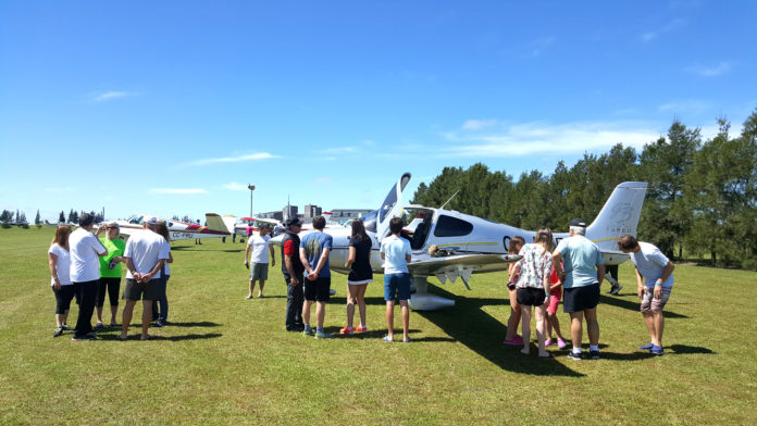 En el encuentro de pilotos civiles Navegueta 2017 en Uruguay.