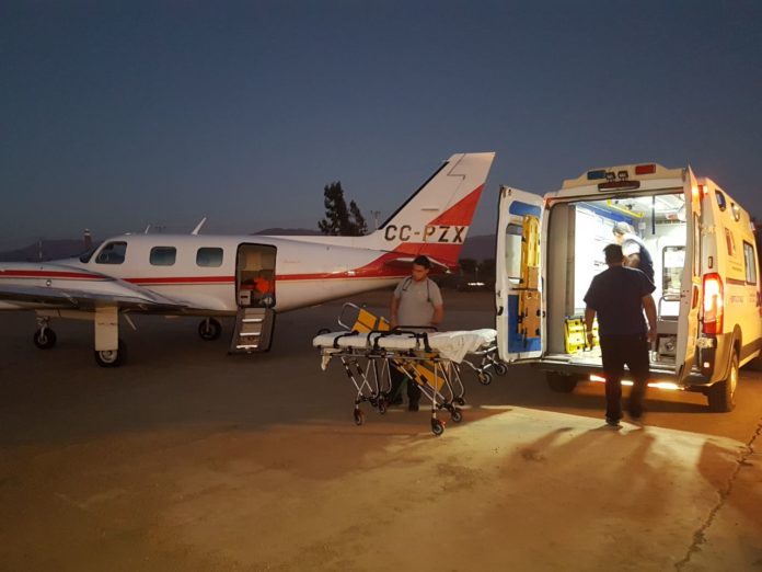 El conductor del camión de perforación que resultó con quemaduras fue trasladado el jueves en horas de la noche