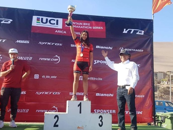 Rocío Pérez se subió a la cima en Arica. Dominó de principio a fin la categoría junior. (Foto: Cedida)