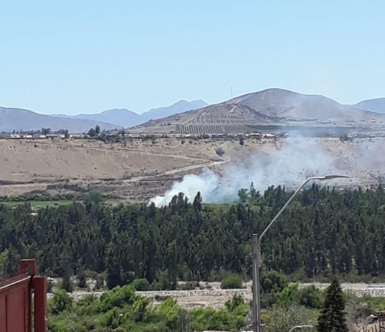 La columna de humo fue visible durante la tarde de ayer desde varios puntos de la ciudad. Foto: Grupo Ovalle Informa