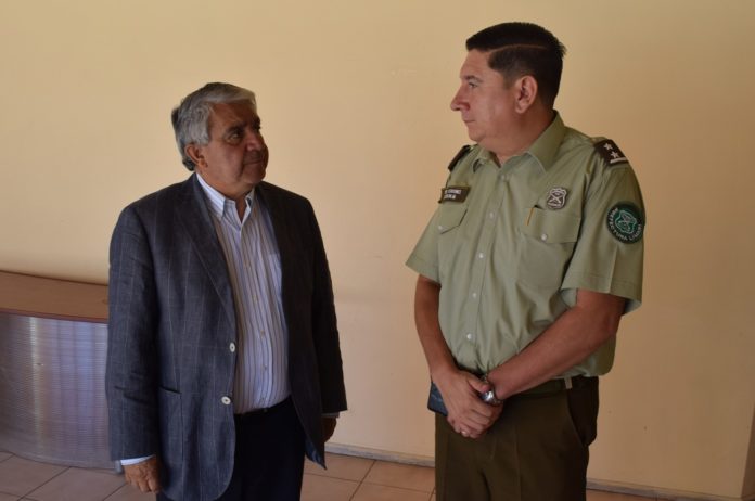 El alcalde de Ovalle, Claudio Rentería, y el Prefecto de Limarí Choapa, comandante Pablo Silva, revisaron detalles de la seguridad en la comuna y la provincia