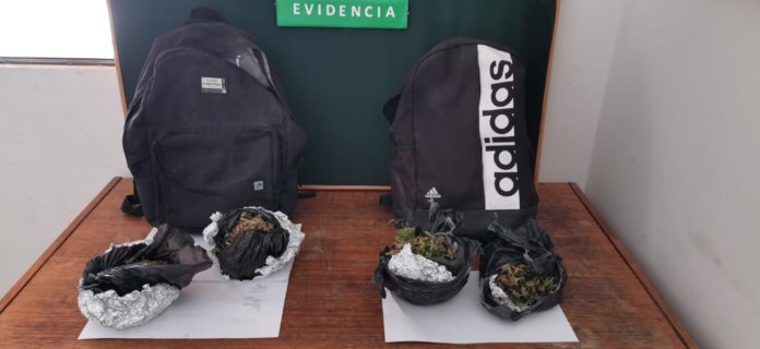 La droga encontrada por Carabineros.