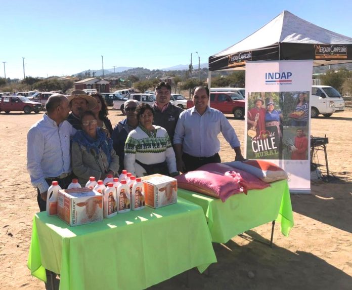 La primera entrega de los insumos se realizó en la localidad de Manquehua, en Combarbalá, y en ella participaron las propias autoridades. (FOTO: CEDIDA)