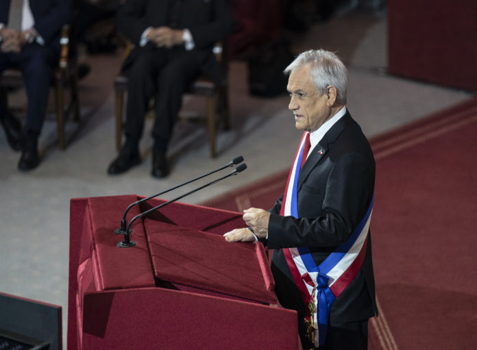 El Presidente Sebastián Piñera entregó este sábado su segundo mensaje a la Nación desde el Congreso Nacional en Valparaíso. (FOTO: CEDIDA)