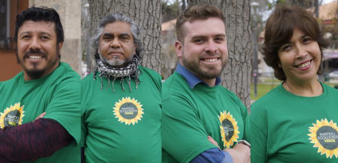 Juan Carlos Cabezón, Jaime Galleguillos, Raúl Villarroel y Juana Vásquez son los candidatos a CORE del Partido Ecologista Verde.