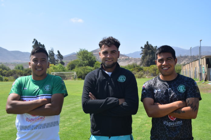 Sebastián Araya (preparador físico), Ángel Cortés y Patricio Ponce (dupla técnica)