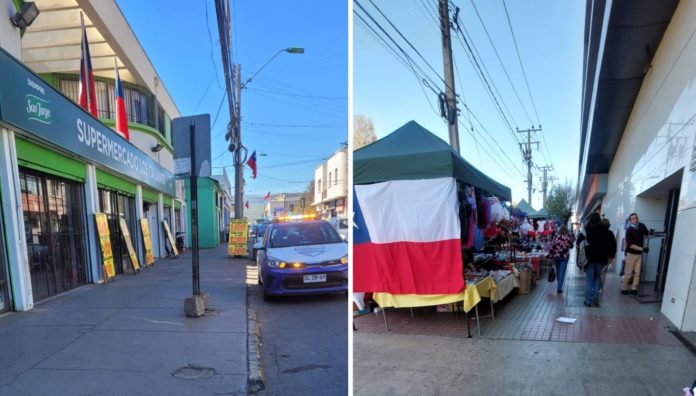 Esta semana calle Libertad quedó despejada del comercio ambulante, pero en otros sectores del centro -como la Alameda- aún están instalados algunos puestos.